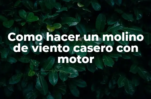 Como Hacer un Molino de Viento Casero con Motor