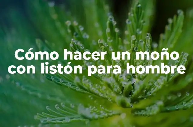 Cómo Hacer un Moño con Listón para Hombre