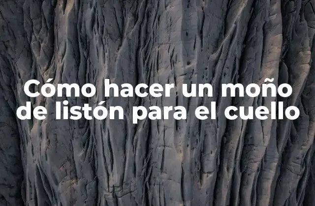 Cómo Hacer un Moño de Listón para el Cuello