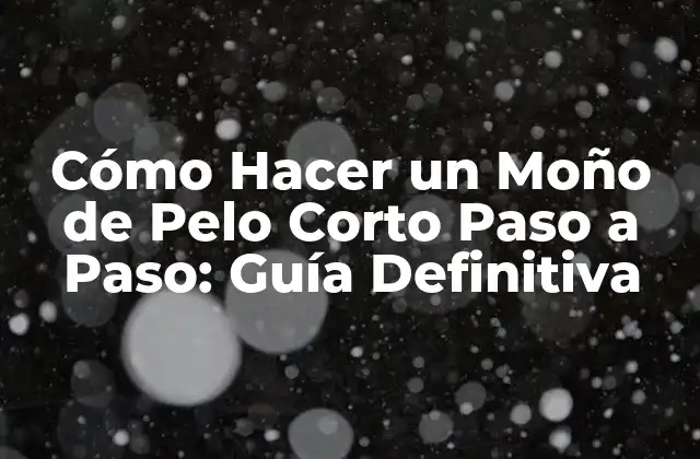 Cómo Hacer un Moño de Pelo Corto Paso a Paso: Guía Definitiva