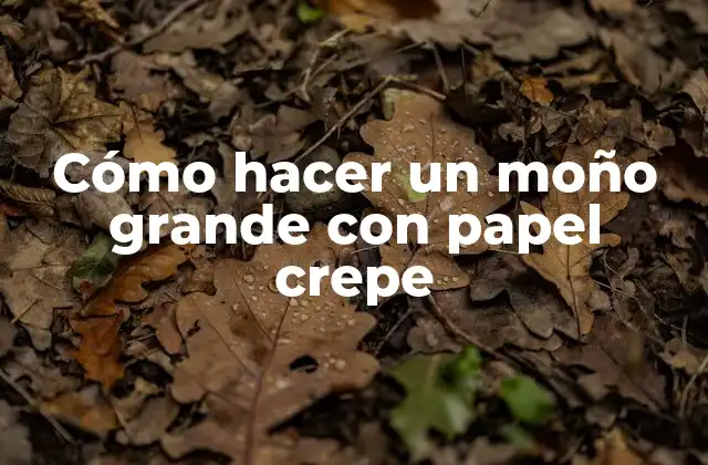 Cómo Hacer un Moño Grande con Papel Crepe