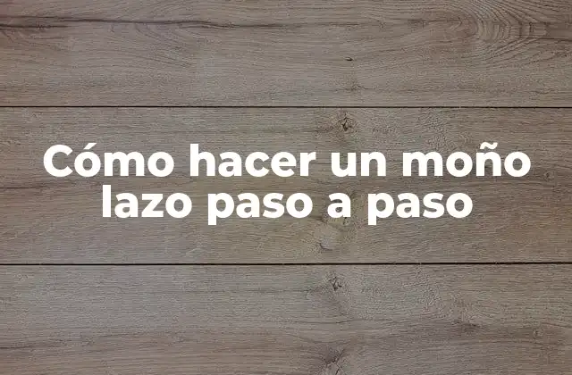 Cómo Hacer un Moño Lazo Paso a Paso 2 Cómo hacer un moño lazo paso a paso