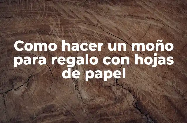 Como Hacer un Moño para Regalo con Hojas de Papel
