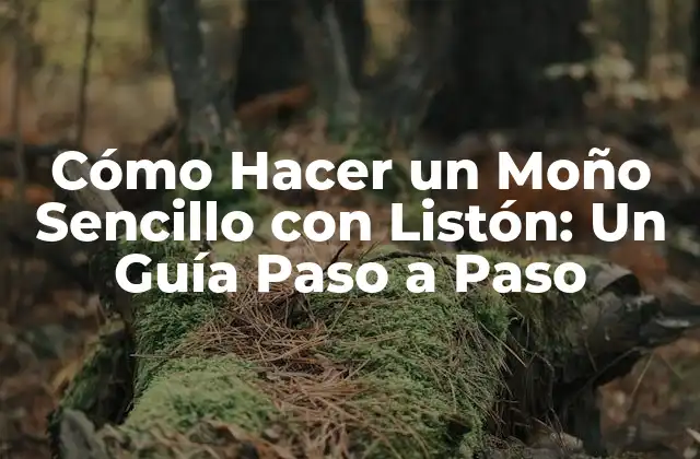 Cómo Hacer un Moño Sencillo con Listón: un Guía Paso a Paso