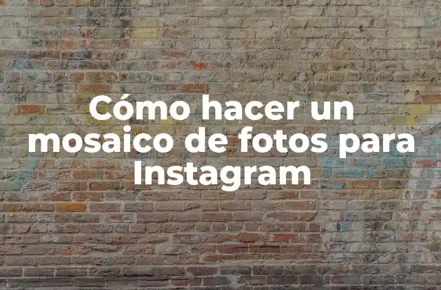 Cómo Hacer un Mosaico de Fotos para Instagram