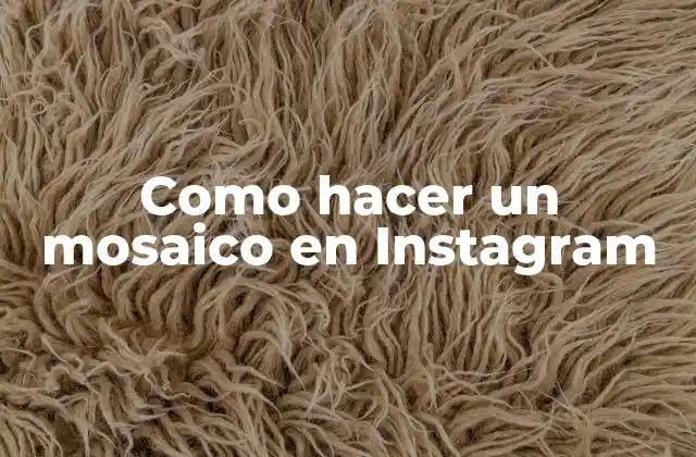 Como Hacer un Mosaico en Instagram