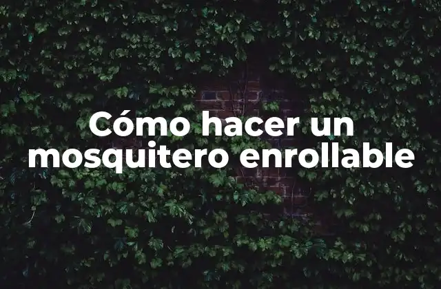 Cómo Hacer un Mosquitero Enrollable