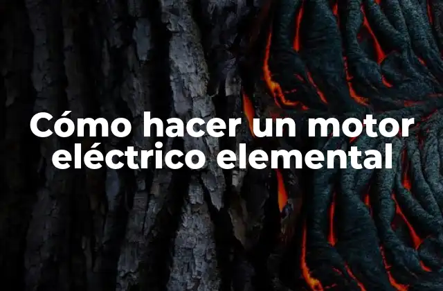 Cómo Hacer un Motor Eléctrico Elemental 2 ¿Qué es un motor eléctrico elemental?