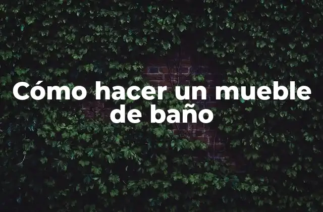 Cómo Hacer un Mueble de Baño