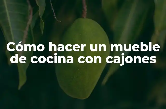 Cómo Hacer un Mueble de Cocina con Cajones