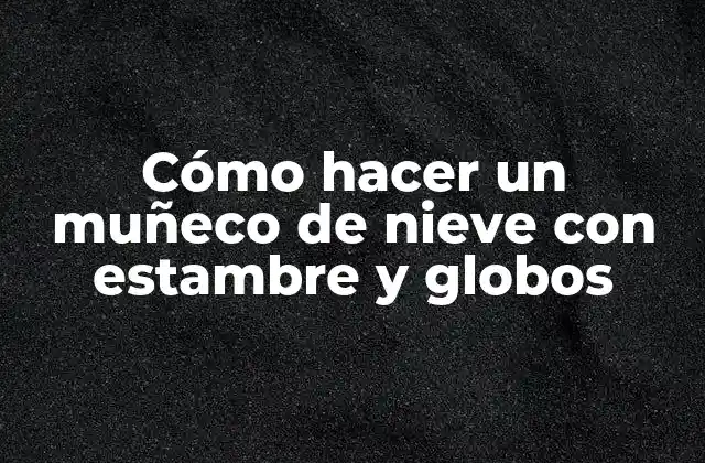 Cómo Hacer un Muñeco de Nieve con Estambre y Globos