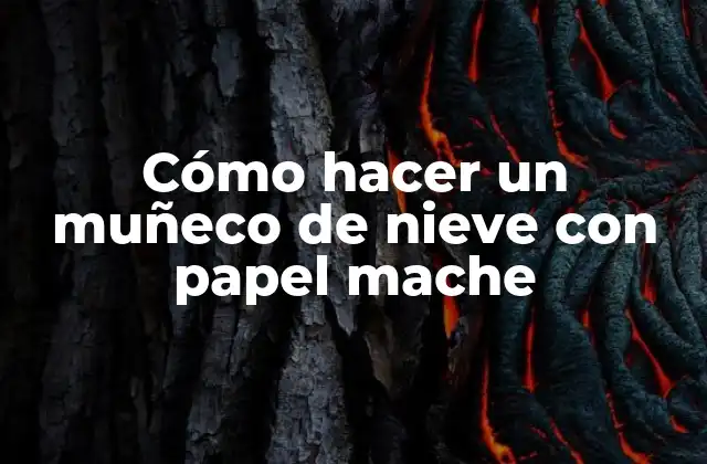 Cómo Hacer un Muñeco de Nieve con Papel Mache