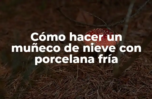 Cómo Hacer un Muñeco de Nieve con Porcelana Fría 2 Cómo hacer un muñeco de nieve con porcelana fría