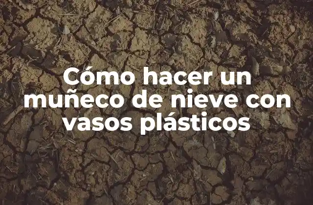 Cómo Hacer un Muñeco de Nieve con Vasos Plásticos