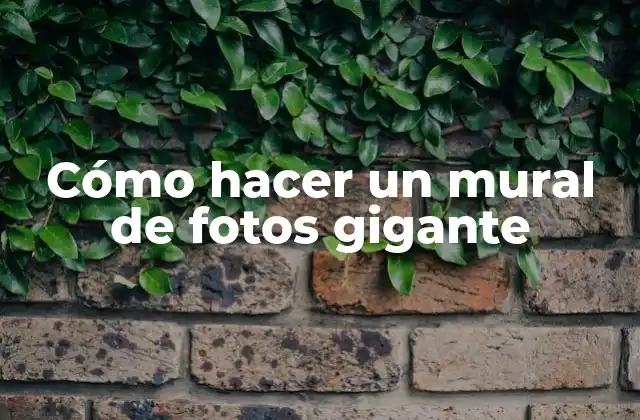 Cómo Hacer un Mural de Fotos Gigante