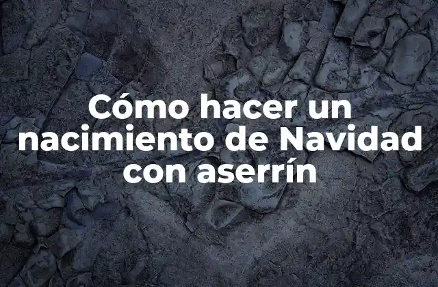Cómo Hacer un Nacimiento de Navidad con Aserrín