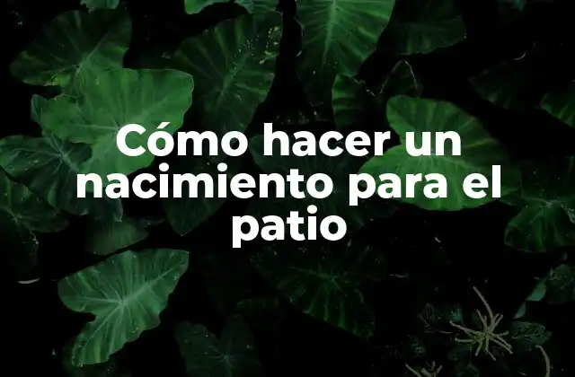 Cómo Hacer un Nacimiento para el Patio
