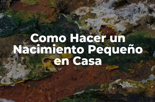 Como Hacer un Nacimiento Pequeño en Casa