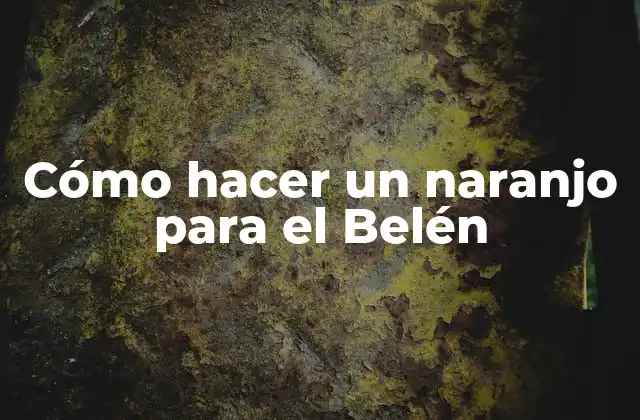 Cómo Hacer un Naranjo para el Belén