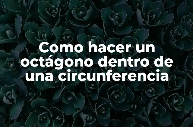 Como Hacer un Octágono Dentro de una Circunferencia