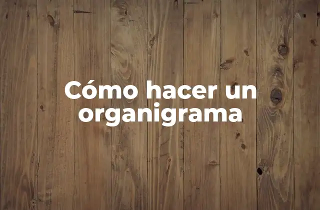 Cómo Hacer un Organigrama 2 ¿Qué es un organigrama?
