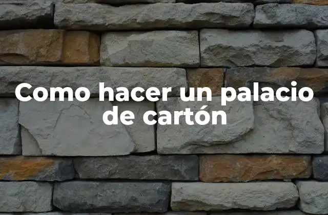 Como Hacer un Palacio de Cartón