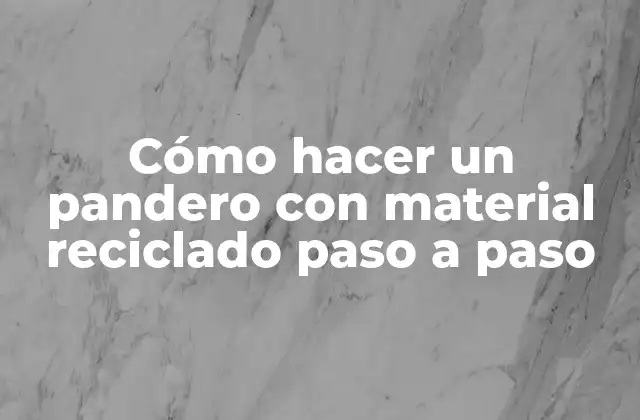 Cómo hacer un pandero con material reciclado