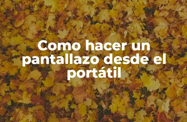 Como Hacer un Pantallazo desde el Portátil