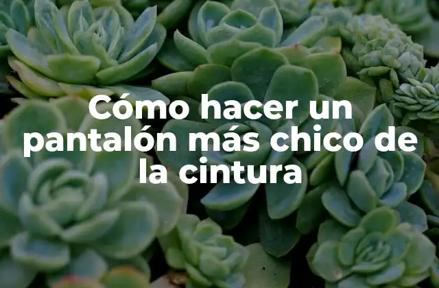 Cómo Hacer un Pantalón Más Chico de la Cintura