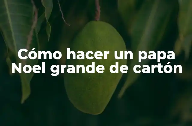 Cómo Hacer un Papa Noel Grande de Cartón