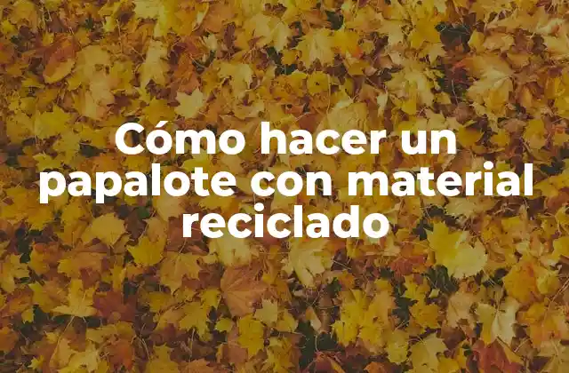 Cómo Hacer un Papalote con Material Reciclado