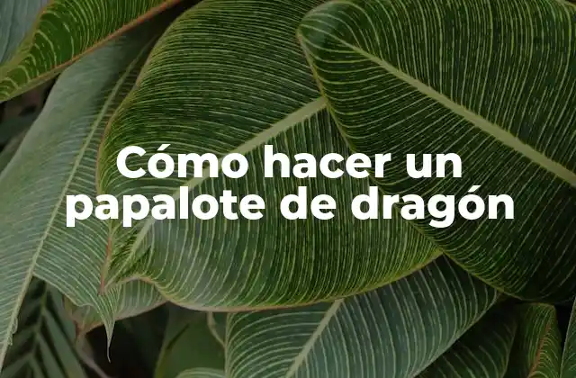 Cómo Hacer un Papalote de Dragón
