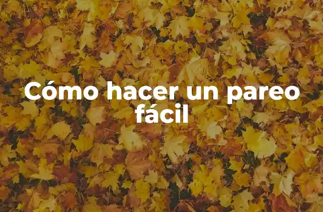 Cómo Hacer un Pareo Fácil 2 ¿Qué es un pareo y para qué sirve?