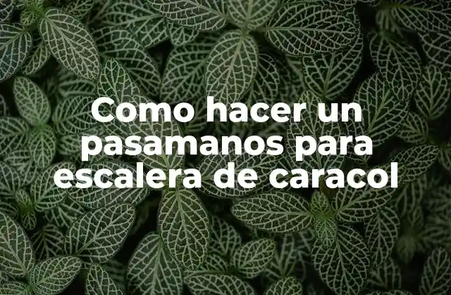 Como Hacer un Pasamanos para Escalera de Caracol