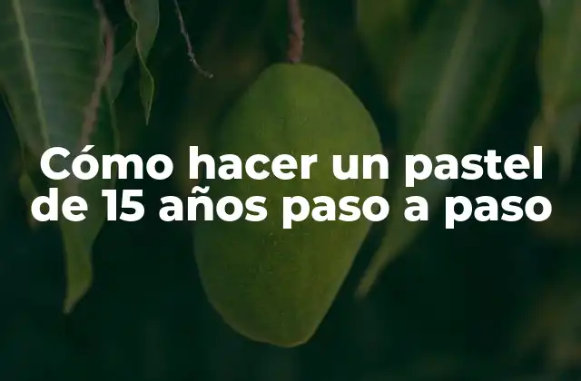 Cómo Hacer un Pastel de 15 Años Paso a Paso
