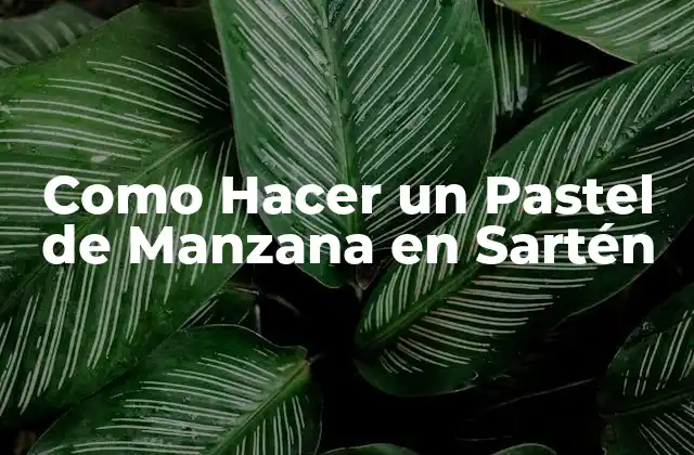 Como Hacer un Pastel de Manzana en Sartén