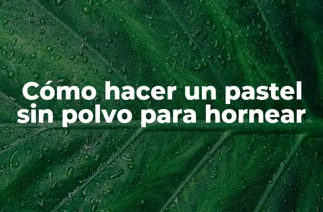 Cómo Hacer un Pastel sin Polvo para Hornear