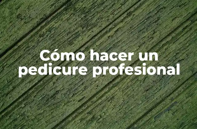 Cómo Hacer un Pedicure Profesional