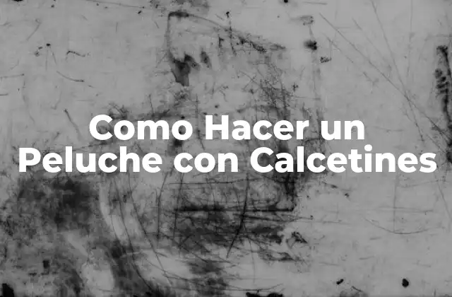 Como Hacer un Peluche con Calcetines