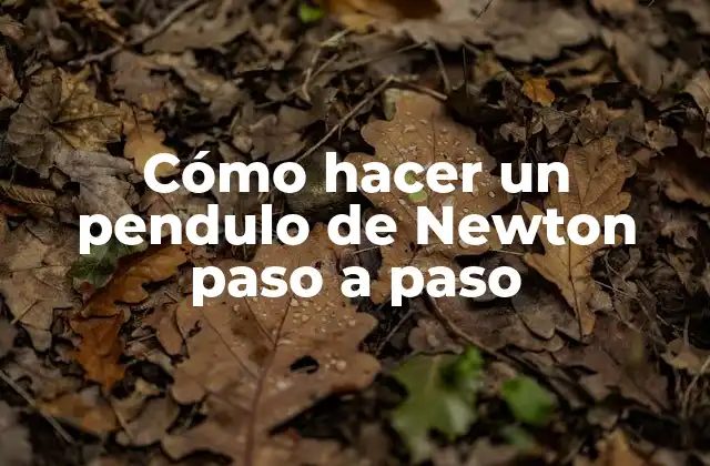 Cómo Hacer un Pendulo de Newton Paso a Paso