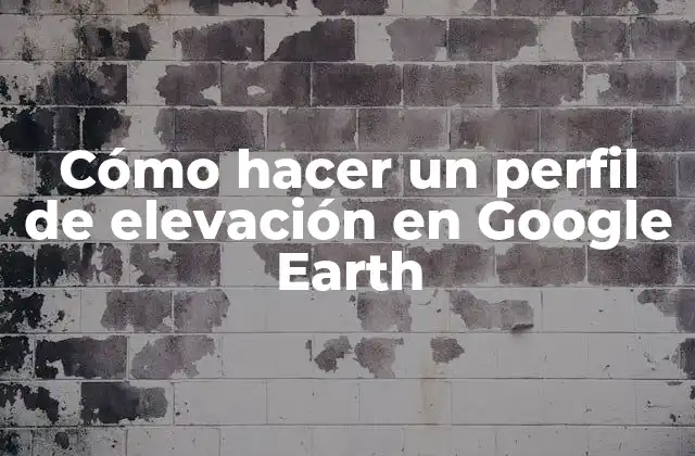 Cómo Hacer un Perfil de Elevación en Google Earth