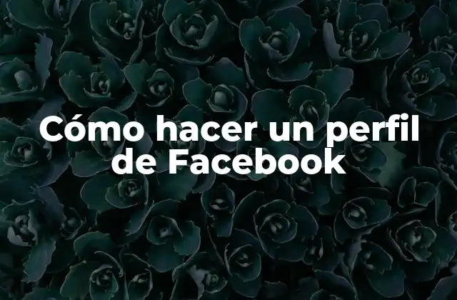 ¿Qué es un perfil de Facebook?
