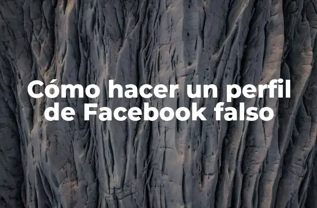 Cómo Hacer un Perfil de Facebook Falso