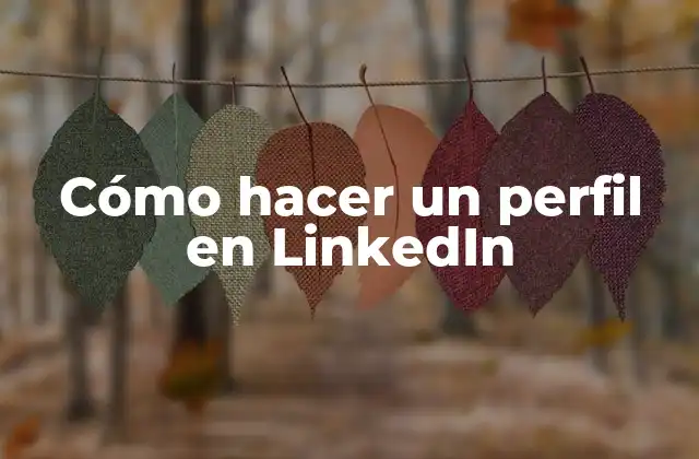 Cómo hacer un perfil en LinkedIn