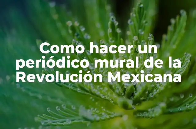 Como Hacer un Periódico Mural de la Revolución Mexicana
