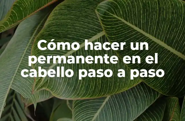 Cómo hacer un permanente en el cabello paso a paso