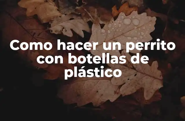Como Hacer un Perrito con Botellas de Plástico