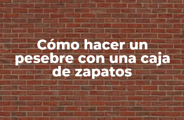 Cómo Hacer un Pesebre con una Caja de Zapatos