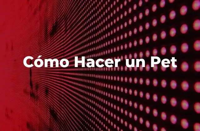 Cómo Hacer un Pet