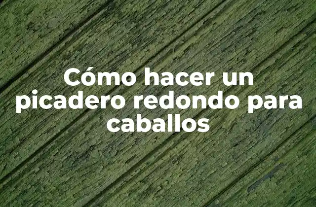 Cómo Hacer un Picadero Redondo para Caballos